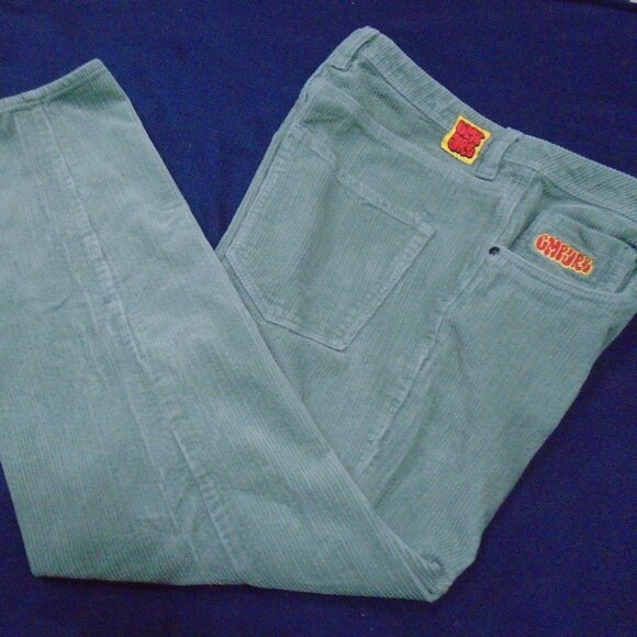 Empyre Skate Corduroy Pants 33x29 Hedge Green Baggy Loose Y2K Relaxed Fit. - Picture 1 of 2